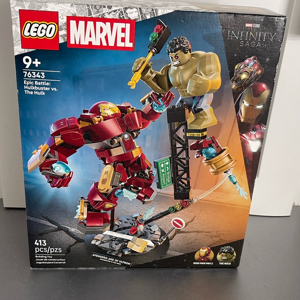 LEGO Marvel Epic Battle: Hulkbuster vs. The Hulk - Red/Gold 76343 413 PCs 9+ NIP